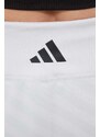 Obojstranná športová sukňa adidas Performance Match Pro šedá farba, mini, áčkový strih