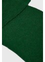 Šál s prímesou vlny American Vintage zelená farba, jednofarebný
