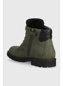 Detské zimné kožené topánky Geox J16FAB 032BC J SHAYLAX zelená farba