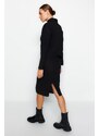 Trendyol Black Normal Waist Thessaloniki/Knitwear Look Midi Pencil Skirt, Knitted