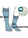 Blancheporte Súprava 2 párov ponožiek podporujúcich krvný obeh sivá antracitová 042