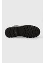 Kožené členkové topánky Karl Lagerfeld KOMBAT KC dámske, čierna farba, na platforme, KL45350