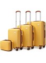 Konofactory Žltá sada pevných luxusných kufrov "Journey" - veľ. S, M, L, XL