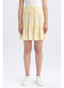 DEFACTO Batic Crinkle Viscose Mini Skirt