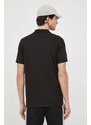 Polo tričko Lacoste pánsky, čierna farba, jednofarebný