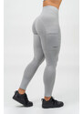 NEBBIA - Legíny s vysokým pásom LEG DAY GOALS 248 (light grey)