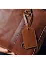 Bagind Avion - ručne vyrobené kožené puzdro na menovku z hnedej hovädzej kože, ručná výroba