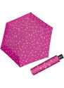 Ružový skladací odľahčený plne automatický dámsky dáždnik Glykerios