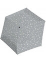 Svetlosivý skladací odľahčený plne automatický dámsky dáždnik Glykerios