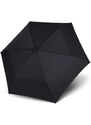 Čierny skladací odľahčený plne automatický dámsky dáždnik Patapios