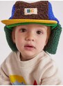 Detská čiapka Bobo Choses zelená farba biela, z hrubej pleteniny