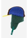 Detská čiapka Bobo Choses zelená farba biela, z hrubej pleteniny