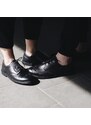 Vasky Brogue Low Noir - Dámske čierne kožené poltopánky jesenné / zimné topánky