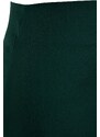 Trendyol Emerald Green Basic A-line mini dĺžka tkanej sukne s vysokým pásom