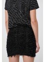 Sukňa s prímesou vlny Pinko čierna farba, mini, rovný strih, 101865.A118