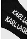Kašmírové rukavice Karl Lagerfeld čierna farba