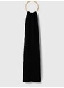 Šál s prímesou vlny Calvin Klein Jeans čierna farba, jednofarebný