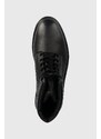 Kožená obuv Tommy Hilfiger WARM PADDED HILFIGER LTH BOOT pánske, čierna farba, FM0FM04802