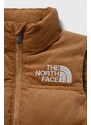 Detská páperová vesta The North Face 1996 RETRO NUPTSE VEST hnedá farba