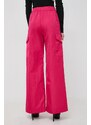Nohavice Pinko dámske, ružová farba, široké, vysoký pás