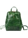 Vera Pelle Kožený zelený dámsky batoh Florence