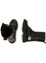 Detské kožené topánky Karl Lagerfeld čierna farba