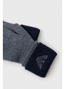 Detská čiapka a rukavice Emporio Armani šedá farba