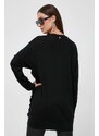 Vlnený sveter Pinko dámsky, čierna farba, tenký, 101993.A189
