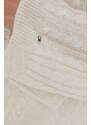 Vlnený sveter Tommy Hilfiger dámsky, béžová farba, tenký, s rolákom, WW0WW39904