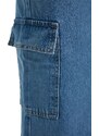Trendyol Blue Maxi Denim Skirt with Cargo Pocket