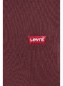 Bavlnená mikina Levi's pánska, bordová farba, jednofarebná