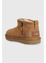 Detské semišové snehule UGG T CLASSIC ULTRA MINI