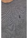 Vlnený sveter Polo Ralph Lauren pánsky, šedá farba