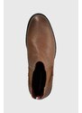 Kožená obuv Tommy Hilfiger COMFORT CLEATED THERMO LTH CHEL pánska, hnedá farba, FM0FM04650