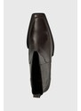 Kožené členkové topánky Vagabond Shoemakers ALINA dámske, hnedá farba, na podpätku, 5421.201.35