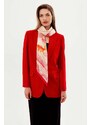 Šatka Lilou CHUSTA/SILKWOOL/RED/134 dámska,červená farba,vzorovaná,CHUSTA/SILKWOOL/RED/134
