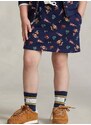 Dievčenská sukňa Polo Ralph Lauren tmavomodrá farba, mini, rovný strih