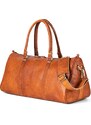 Bagind Rodney - Dámska i pánska kožená cestovná taška hnedá, ručná výroba