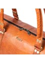 Bagind Rodney - Dámska i pánska kožená cestovná taška hnedá, ručná výroba