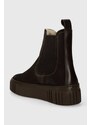 Semišové topánky chelsea Gant Snowmont dámske, hnedá farba, na platforme, zateplené, 27553397.G399