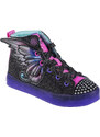 Čierno-fialové trblietavé svietiace tenisky Skechers Twi-Lites 2.0-Twinkle Wishes 314350L-BKMT