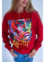 Fam Dámska mikina Freestyle Sweatshirt - Višňovo červená