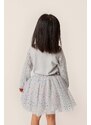Dievčenská sukňa Konges Sløjd šedá farba, mini, áčkový strih