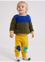 Detské bavlnené tepláky Bobo Choses žltá farba, jednofarebné