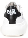 KARL LAGERFELD KIDS Unisex tenisky kožené s logom biele KARL LAGERFELD
