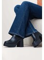 Členkové topánky Mexx Kirez dámske, čierna farba, na podpätku, MXEE000101W