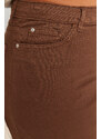 Trendyol Curve Hnedá džínsová sukňa A-line