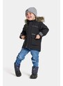 Detská zimná bunda Didriksons KURE KIDS PARKA čierna farba