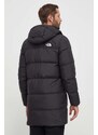 Páperová bunda The North Face pánska, čierna farba, zimná