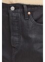 Rifľová sukňa Levi's čierna farba, mini, áčkový strih